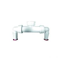 Double raccordement pour lave-linge avec disconnecteur, joint plat
