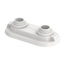 Flamco - Double rosace blanc collerette rose cacher trous cacher universel 14-20mm