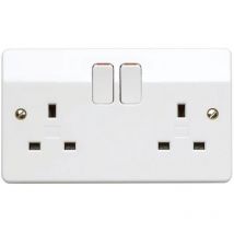 Electric Double Socket, White - MK