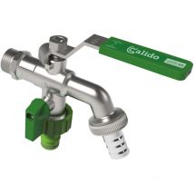 Double sortie duo jardin extérieur robinet ball valve robinet 1/2" x 3/4" x 3/4