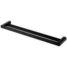 Bisk - Bathroom Double Towel Rail Black Hanger Wall Mounted