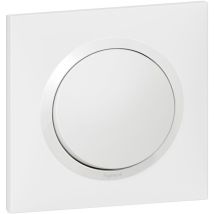 Interrupteur ou va-et-vient dooxie 10AX 250V livré avec plaque carrée blanche - Legrand