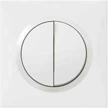 Legrand - Double interrupteur ou va-et-vient dooxie 10AX 250V livré avec plaque carrée blanche