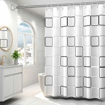 Sunxury - Doublure de rideau de douche, doublure de douche carrée en peva, rideaux de douche imperméables en plastique non toxique et sans odeur, 72
