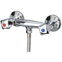 Robinet douche classique avec mitigeur à deux Inchs mural Chrome