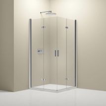 Bernstein - Paroi de douche d'angle verre 8mm Cabine de douche intégrale Parre douche 2 portes pliantes angle - NT213 - Toutes tailles & couleurs