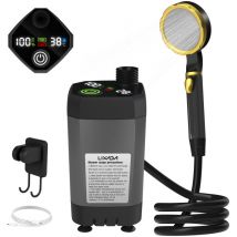 Debuns - Douche de camping portable avec pompe et kit de douche d'extérieur pour camping-car Douche de camping avec écran numérique intelligent plein