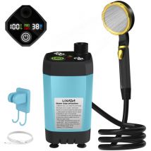 Debuns - Douche de camping portable avec pompe et kit de douche d'extérieur pour camping-car Douche de camping avec écran numérique intelligent plein