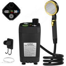 Debuns - Douche de camping portable avec pompe et kit de douche d'extérieur pour camping-car Douche de camping avec écran numérique intelligent plein
