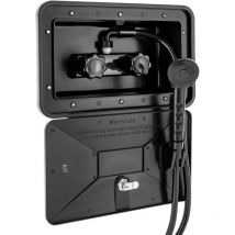 Douche de camping, salle de douche extérieure pour camping-car, interrupteur chaud et froid, pomme de douche, caravane, adaptée au jardin, à la