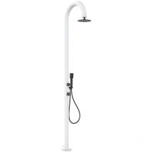 Douche En Aluminium Blanc Avec Douchette Cm 233x17x17 Sined Luna Alu d Bianca