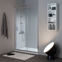 Kiamami Valentina - Douche En Niche Avec Porte Coulissante 100 Cm Cristal 6 Mm New Giada