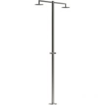 Douche Extérieure Avec Deux Douches Susp Cm 229x82x6 Sined Doccia Inox Ortro 2t