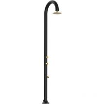 Sined - Douche Lunaire En Aluminium Noir Et Or Cm 233x17x17 Luna Alu Nera Oro