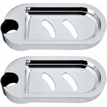 Douche Porte-Savon, 2 Pièces Porte-Savon pour Barre de Douche éponge Murale Titulaire Savon Saver Plateau étagère de Douche Réglable pour Barre de