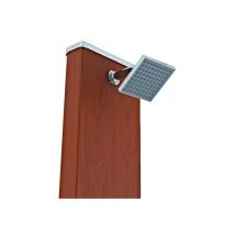 GRE - Douche solaire aluminium aspect bois ronde 32 litres