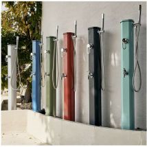 Douche solaire Jolly Go droite 20L en aluminium - Couleur: Vert Réséda