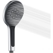 Sumerain - Pommeau de douche rond chromé à haute pression, Douchette économie d'eau avec trois types de jets (130 mm)