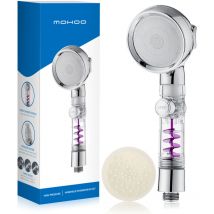 Douchette à main, fonction de réglage du débit d'eau, turbocompresseur de ventilateur, filtration, fonction jet d'eau