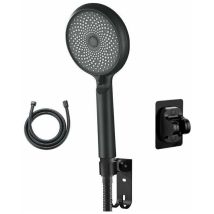 Douchette Pressurisée 324 Trous, Interface Universelle. Avec Support Et Conduite D'Eau De 1,5 M,noir