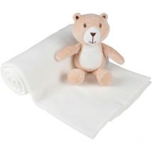 Plaid pour bébé en coton essentiel avec mascotte