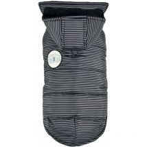 Doudoune rayée à capuche noire Taille : 30S