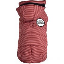 Doudoune rayée à capuche rouge Taille : 40M