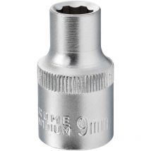 Sechskant-Nuss mit 1/2' Quadrat 9 mm