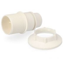 Douille à visser blanche e-14 + anneau sous emballage