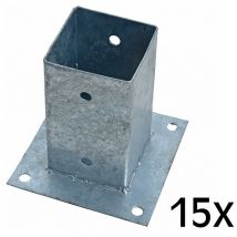 Estexo - Manchon à visser Manchon de poteau 15x Support de poteau 81 x 150 mm