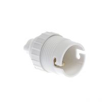 Douille B22 bague - Blanche simple