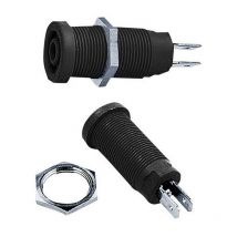 Douille banane de sécurité ø de la broche: 4 mm Stäubli XEB-1R 66.9131-21 noir 1 pc(s) D12852