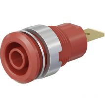 Douille banane de sécurité ø de la broche: 4 mm Stäubli slb 4-F6,3 32001861-22 rouge 1 pc(s) D12562