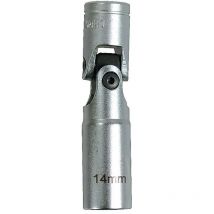 Douille bougie cardan 14 mm - carré 3/8 - 6 pans chrome vanadium Autobest