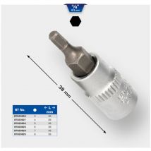 Douille six pans creux 1/4", 3 mm