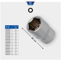 Brilliant Tools - Douille 6 pans - 3/8' - 10mm - BT021804