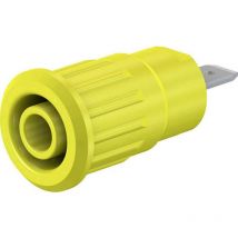 Douille de sécurité femelle ø douilles 4 mm Stäubli SEB4-F/N 49.7079-24 jaune 1 pc(s) X462931