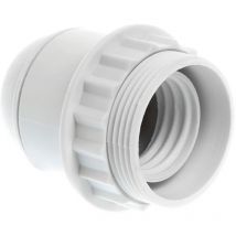 Portal mpara doble E14 con anilla Eur'ohm Blanco