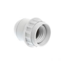 Douille E14 double avec bague- Eur'ohm Blanc