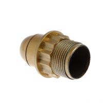 Douille E14 double avec bague- Eur'ohm Couleur Or