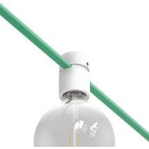 Portalampada in legno per cavo per catenaria e sistema Filé. Made in Italy