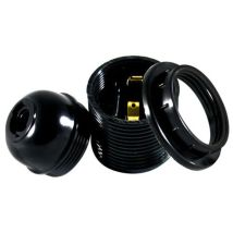 ARCOTEC – Douille noire E27 avec bague de branchement automatique – Culot, Matières, Puissance, Tension électrique – Luminaire
