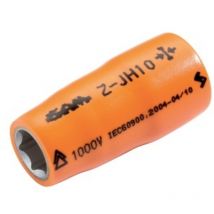 Douille sam 22mm 6 points, entraînement Carré 3/8' Isolée ( Prix pour 1 )