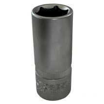 Douille longue 18 mm, acier au chrome vanadium, satinée, 6 pans,carré 1/2 - 12,7 mm Autobest