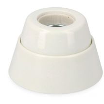 Douille murale e27 droite porcelaine EDM