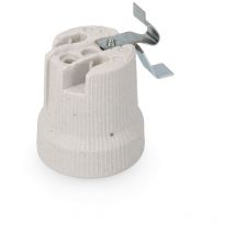 Douille en porcelaine e-27 pour plafonnier rétractable solera
