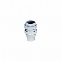 Tibelec - Douille toute filetée E14 plastique, blanc 40 w