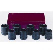 Douilles a choc impact courtes carre 1 coffret de 8 douilles