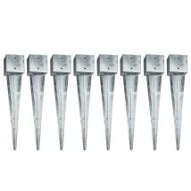 Douilles à chocs Ancrages au sol 8x 141x141x900 mm douille carrée