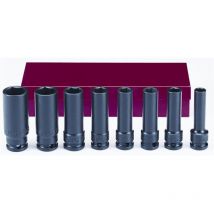 Douilles a choc longues 3/8 coffret de 8 douilles